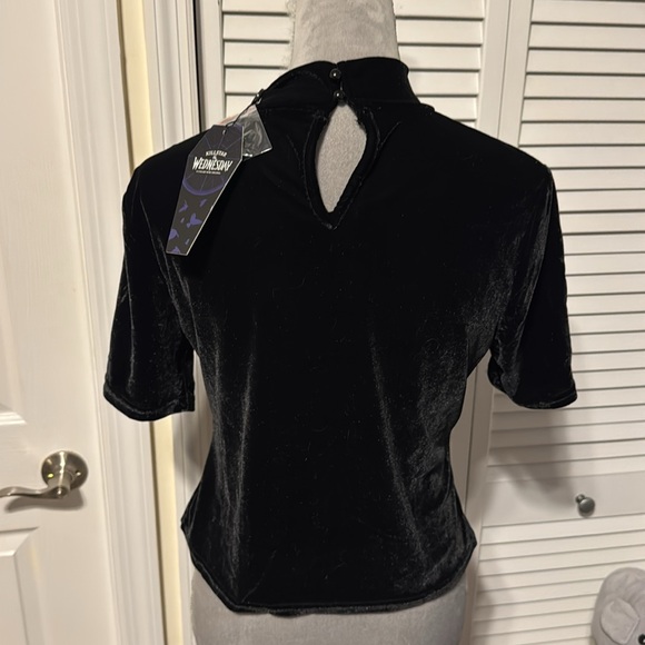 Killstar Wednesday Adams Allergic To Colour Velvet Top XL - Picture 6 of 7